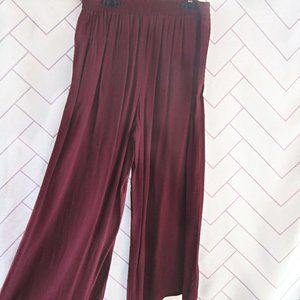 Sanctuary High Waist Palazzo Wide Leg Crop Pants